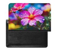 Colorful Small Flower Passport Cover Protector Rfid Blocking Passport Holder Id Card Holder Secure Travel Wallet Organizer for Passport Tickets Credit Cards, style, One Size