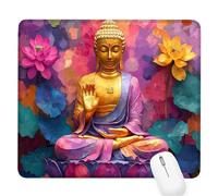 Colorful Small Mouse Mat 9.45×7.87×0.12 Inch,2026 New Year Gaming Mousepad Zen Mini Desk Pad with Non-Slip Base and Stitched Edge,for Wireless Mouse,Laptop,Office Home,Washable,Roll-up,Gift Men D-242