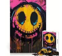 Colorful Smile Crazy Face 1000 Piece Jigsaw Puzzles for Adults Jigsaw Sharp Logic, DIY Fun, Family Pastime, Table Accent (38x26cm)
