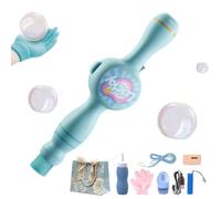 Colorful Smoke Bubble Machine, Infinite Smoke Bubble Magic Wand, Elastic Bubble Fog Wand, Interactive Bubble Blowing Machine for Party, Wedding, Festival, Birthday (Blue)
