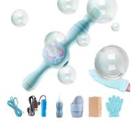 Colorful Smoke Bubble Machine, Infinite Smoke Bubble Magic Wand, Magic Interactive Fog Bubbles Machines for Party with Elastic Smoke Effect for Kids & Adults, Party Wedding Birthday Outdoor Toy (Blue)