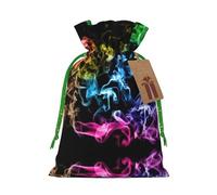 Colorful Smoke Christmas Bags Gift Snacks Hamper Happy Halloween Drawstring Wedding Party Bags Presents