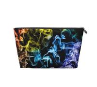 Colorful Smoke Vagilo Leather Toiletry Bag - Stylish & Durable Toiletry Kit for Travelers, Cosmetic Organizer, Makeup Bag, Carry-On, Portable Organizer, Zippered Pouch