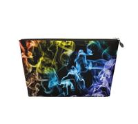 Colorful Smoke Vagilo Leather Toiletry Bag - Stylish & Durable Toiletry Kit for Travelers, Cosmetic Organizer, Makeup Bag, Carry-On, Portable Organizer, Zippered Pouch