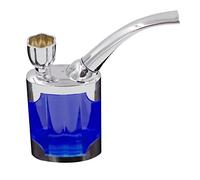 Colorful Smoking Pipe Mini Plastic Water Cigarette Pipe Portable for Man Men Fathers Day Gift (Blue)