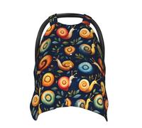 Colorful Snail Leaves Print Baby Car Seat Covers, Breathable Nursing Cover Breastfeeding Cover, Stroller Covers, Multi-use Infant Carseat Canopy, Baby Boys Girls Newborn Essentials