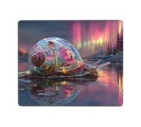 Colorful Snails Non-Slip Mouse Pad Seven by Nine Inch Horizontal Design for Office Gaming and Laptop Use