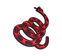 Colorful Snake Auto Badge Rustproof Metal Decal Gadsden Inspired Designs Snake Sticker for Vehicle Motorcycles Bikes Weatherproof Metal Car Sticker