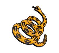 Colorful Snake Auto Badge Rustproof Metal Decal Gadsden Inspired Designs Snake Sticker for Vehicle Motorcycles Bikes Weatherproof Metal Car Sticker