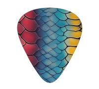 Colorful-Snake-Scales 12 Pack Guitar Picks With 3 Thicknesses And Storage Box, Abs Plectrums For Electric Bass Guitar Players