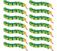Colorful Snake-tacular Green Snake DIY Paper Chain Craft Kit for Kids - Exciting, Interactive & Engaging Art Project - Perfect for Parties & Decorations - 4ct