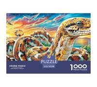 Colorful Snakes 1000 Piece Jigsaw Puzzle for All Ages - Eco-Friendly Recycled Paper, A Great Gift Idea And Home Decoration Project 52x38cm/1000pcs