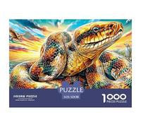 Colorful Snakes Jigsaw Puzzle 1000-Piece for Adults & Kids, Challenging Home Decoration Gift 52x38cm/1000pcs