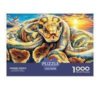 Colorful Snakes Jigsaw Puzzles, 1000 Pieces Impossible Puzzle Challenge Toy for Adults& Kids Age 12 Years Up 52x38cm/1000pcs