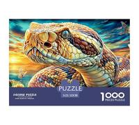Colorful Snakes Puzzle 1000 Piece, Jigsaw Puzzle Challenge Eco-friendly Paper Puzzle for Adults & for Age 12 And Up 52x38cm/1000pcs