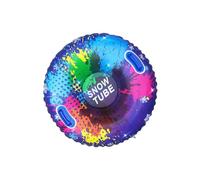 Colorful Snow Sleds, Inflatable Snow Tubes, Winter Sledding Toys, Heavy Duty PVC Material, Easy To Clean, 85x85cm, Yellow, Blue, Red, For Kids Adults Family