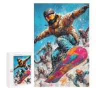 Colorful Snowboarding Action Puzzle 1000 Teile Schwer Puzzle Spielzeug Lernspiel Impossible Herausforderungsspielzeug Für Erwachsene Kinder 1000 PCS