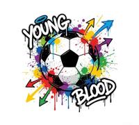 Colorful Soccer Wall Decal With Paint For Splash For Kids Room