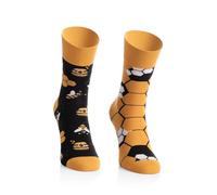 Colorful Socks for Women With a Bees Motif, Crazy Socks with Summer, Spring Motif, Multicolored Socks, Colorful in Size 2.5-4.5 (EU35-37)