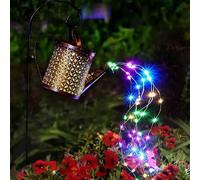 Colorful Solar-Powered Watering Can With Led Lights For Garden Decor