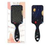 Colorful Solar System Hair Brush Universe Planet Wet Dry Air Cushion Hair Brush Plastic Detangler Hairbrush for Kids Adults Back To School Gift Women Men