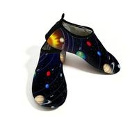 Colorful Solar System Water Shoes for Women Men, Universe Planet Quick-Dry Swim Shoes Lightweight Barefoot Aqua Socks for Beach Surfing Sports Pool Yoga Driving Running, L