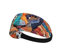 Colorful Solemn Lion headWide Non-Slip Sweat Headbands,Soft Breathable Exercise for Running, Yoga, Cycling and utdoor Sports