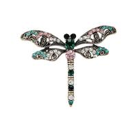 Colorful Sophisticated Dragonflies Brooch Elegant Vibranting Color Drip Oil Designs Accessory For Costumes Enhancements Unisex Brooch