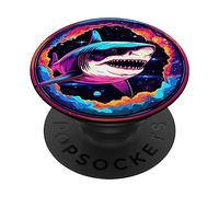 Colorful Space Shark Galaxy Ocean Life Animals PopSockets Swappable PopGrip