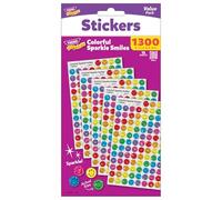 Colorful Sparkle Smiles Stickers Value Pack (1300 Stickers)