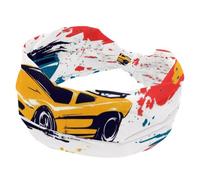 Colorful Speed Racing Sportcars White Background Women Headbands, Non-slip Hairband, Wide Hair Wrap, Twist Knotted Hairband, Soft Stretchy Turban Head Bands for Girl