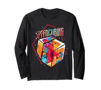 Colorful Speedcuber Magic Cube Puzzle Master Long Sleeve T-Shirt