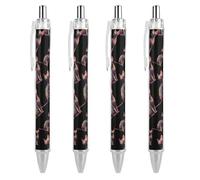 Colorful Sphinx Cat Retractable Ballpoint Pens 0.5mm Fine Black Inks Roller Smooth Writing Office Supplies 4 PCS