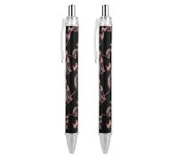 Colorful Sphinx Cat Retractable Ballpoint Pens 0.5mm Fine Black Inks Roller Smooth Writing Office Supplies 2 PCS