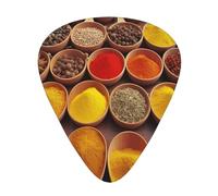 Colorful Spices Printed Guitar Picks 12-Piece Set - Comfortable, Versatile Plectrum for All Guitar Styles & Players