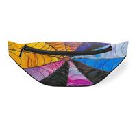 Colorful Spiders Webs Waist Bag Pack for Women Men Kids Girls Boys Fanny Pack Bumbags Pouch Purses Belt Bag for Travel Sport Running
