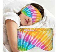 Colorful Spiral Tie Dye Rainbow, Sleep Mask for Home Travel, Full Eye Covers Light Blocking Eye Mask Sleep Eye and Ear Muffs