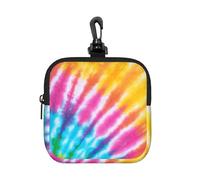 Colorful Spiral Tie Dye Rainbow, Square Zipper Storage Bag, Neoprene Coin Purse, Small Wallets, Change Pouch, Change Purse