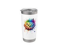 Colorful Splash Art Apple Pie Pies Stainless Steel Insulated Tumbler