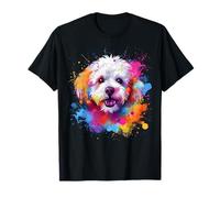Colorful Splash Art Bichon Frisé Dog T-Shirt