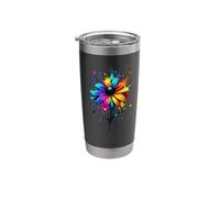 Colorful Splash Art Black-Eyed Susan Flowers Stainless Steel Insulated Tumbler
