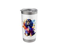 Colorful Splash Art Cocker Spaniel Spaniels Stainless Steel Insulated Tumbler
