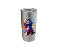 Colorful Splash Art Cocker Spaniel Spaniels Stainless Steel Insulated Tumbler