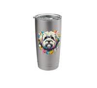 Colorful Splash Art Coton de Tulear Stainless Steel Insulated Tumbler