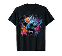 Colorful Splash Art Cute Pigeon Birds Lover T-Shirt