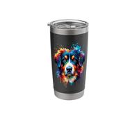 Colorful Splash Art Entlebucher Mountain Dog Stainless Steel Insulated Tumbler