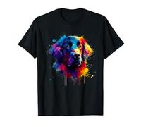 Colorful Splash Art Flat-Coated Retriever Flatcoat T-Shirt