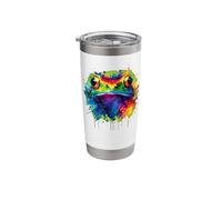 Colorful Splash Art Frogs Toad Frog Toads Stainless Steel Insulated Tumbler