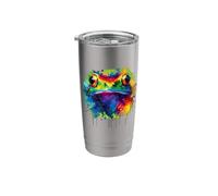 Colorful Splash Art Frogs Toad Frog Toads Stainless Steel Insulated Tumbler