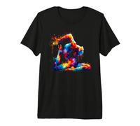 Colorful Splash Art Yoga Workout Exercise Meditation Premium T-Shirt